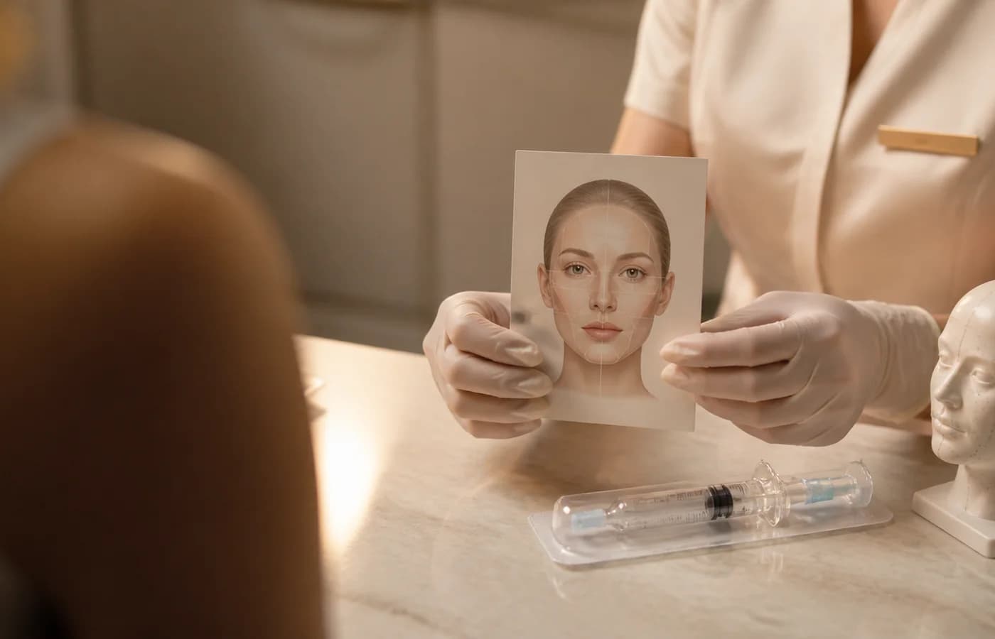 Procedimento de harmonização facial na Clínica Rarità